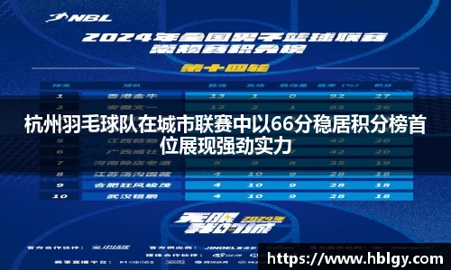 杭州羽毛球队在城市联赛中以66分稳居积分榜首位展现强劲实力